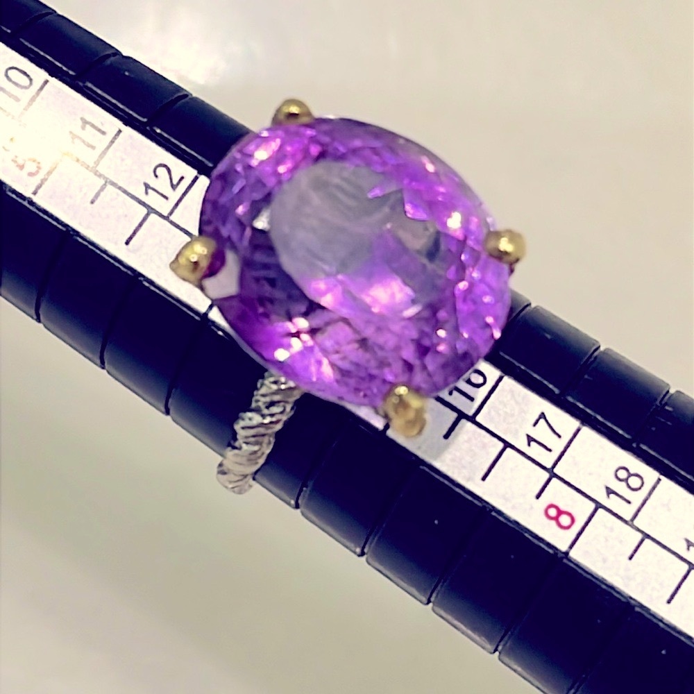 20 Ct Amethyst 14KGP Ring
